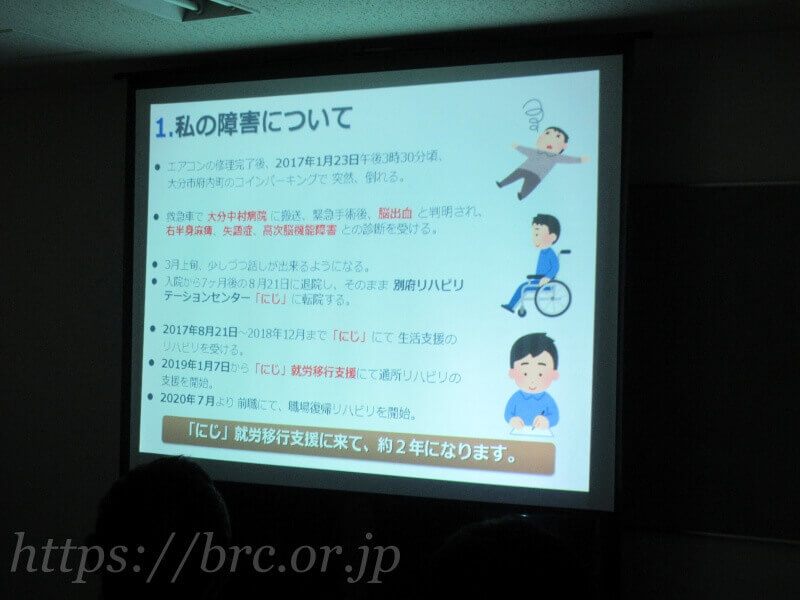 「私の障害について」という利用者の方自作スライド